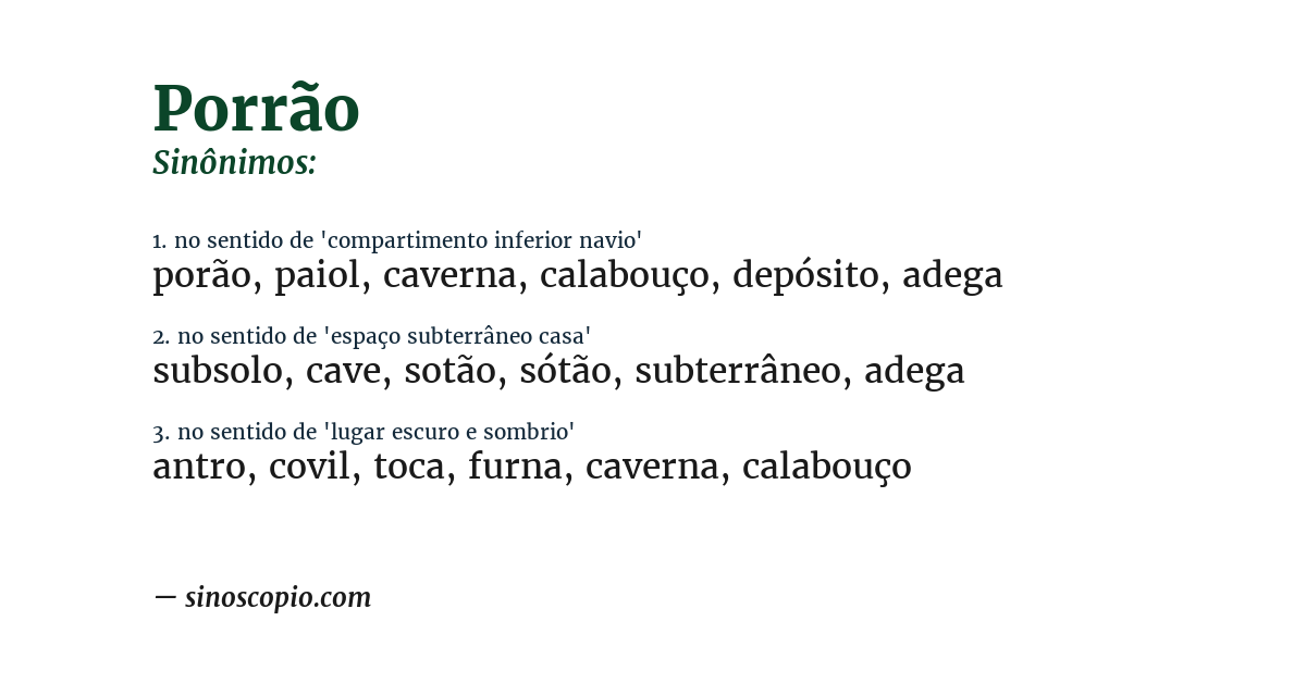 Sinônimo de porrão