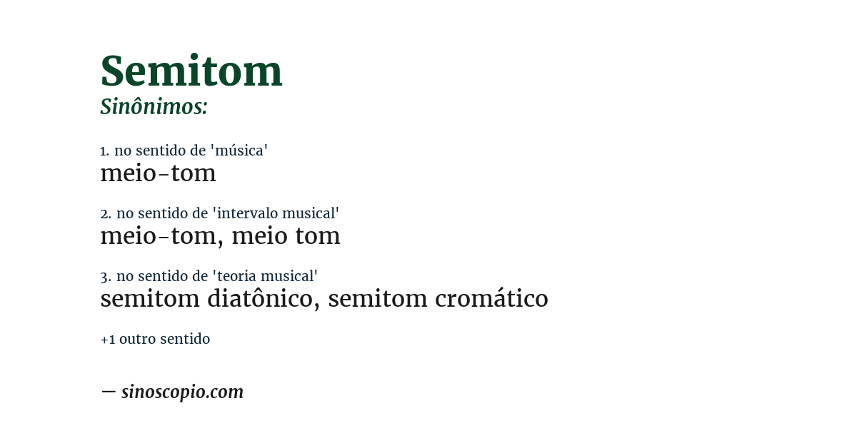 Sinônimo de semitom