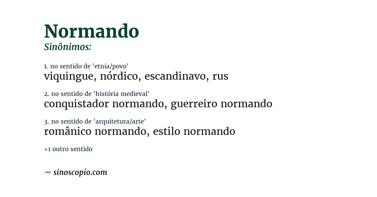 Sinônimo de normando