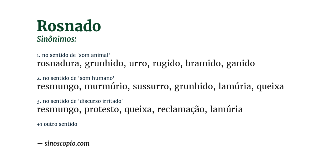 Sinônimo de rosnado
