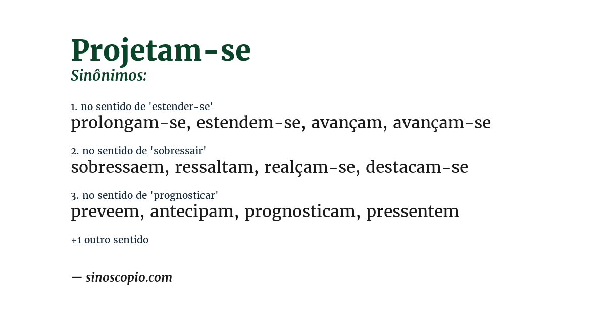 Sinônimo de projetam-se