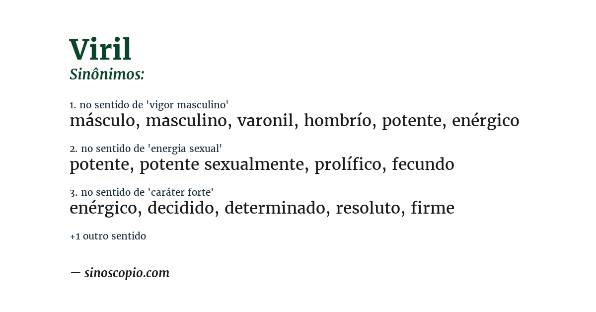 Sinônimo de viril