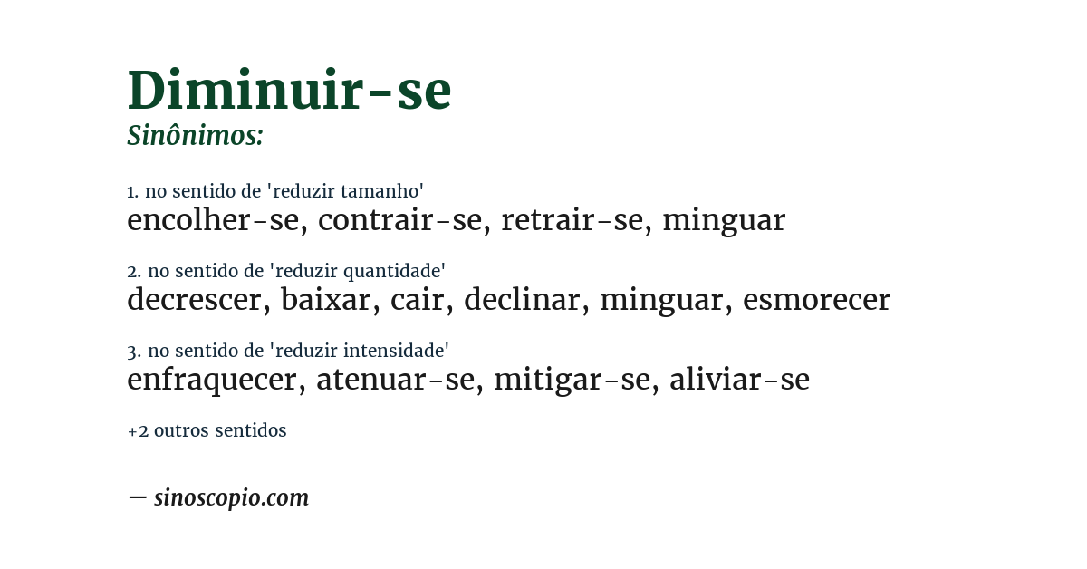 Sinônimo de diminuir-se