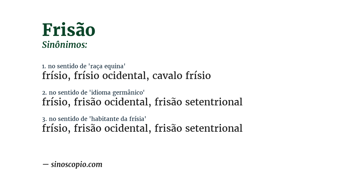Sinônimo de frisão