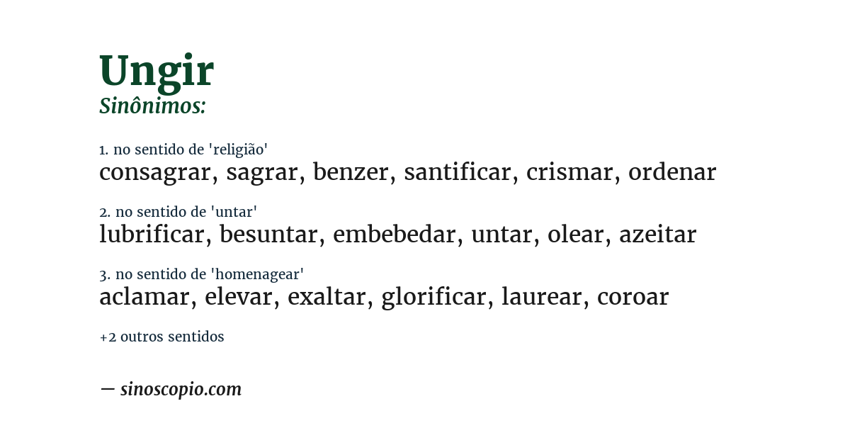 Sinônimo de ungir
