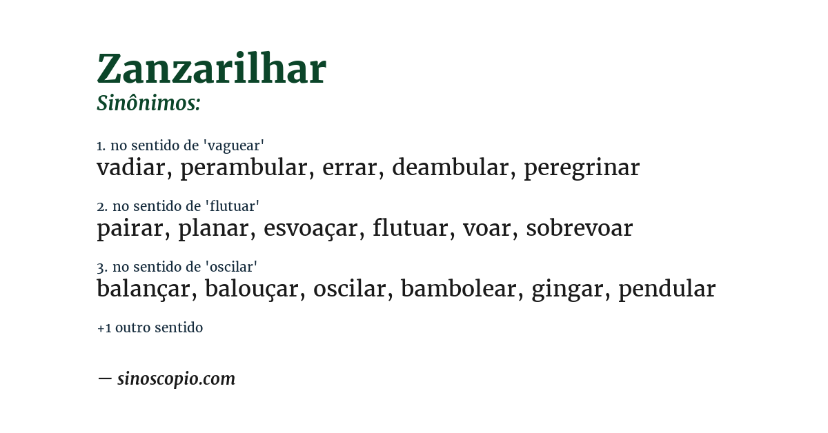 Sinônimo de zanzarilhar