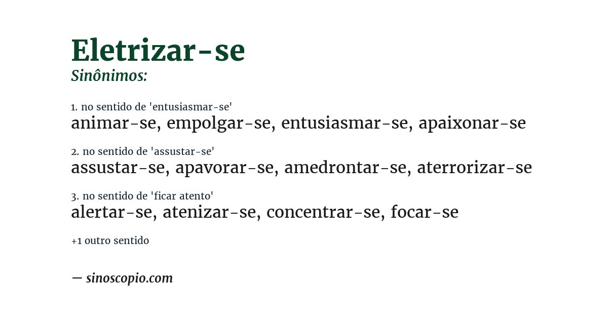 Sinônimo de eletrizar-se