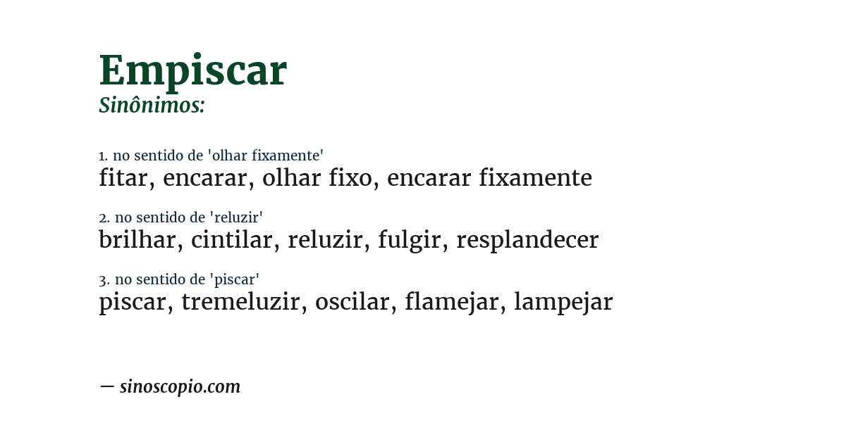 Sinônimo de empiscar