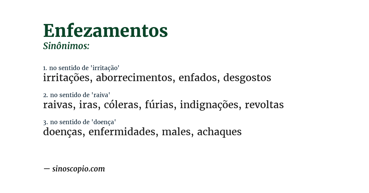 Sinônimo de enfezamentos