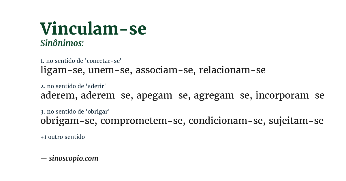 Sinônimo de vinculam-se