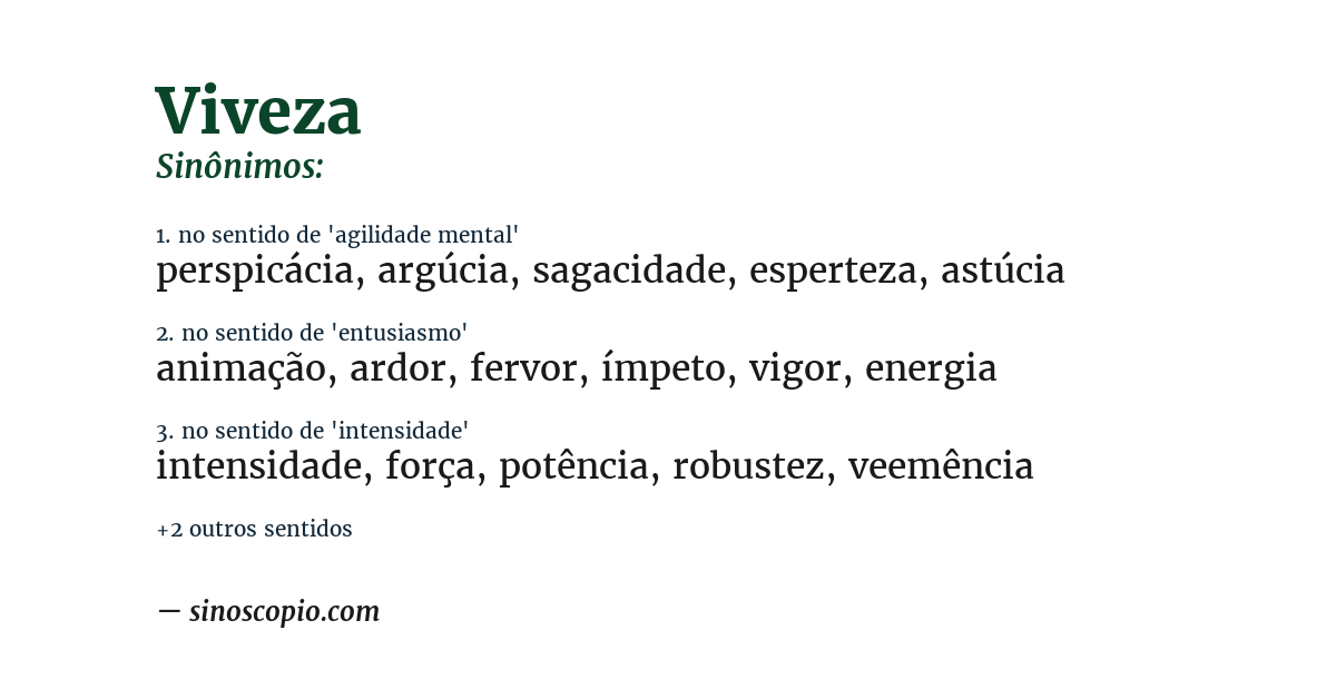 Sinônimo de viveza