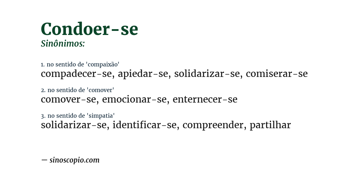 Sinônimo de condoer-se
