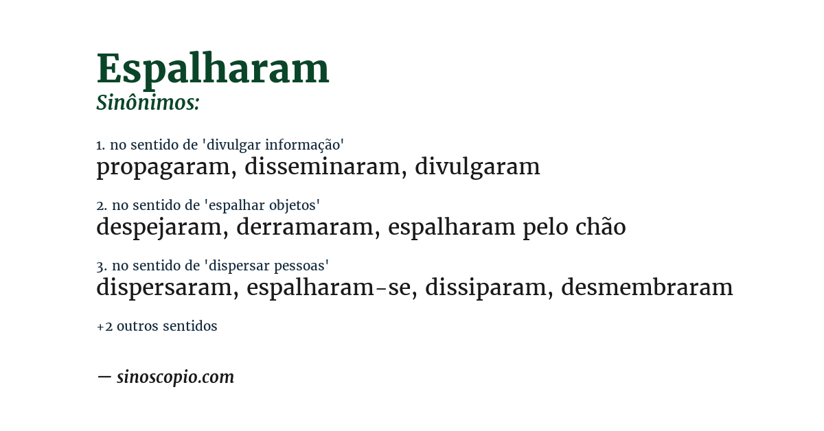 Sinônimo de espalharam