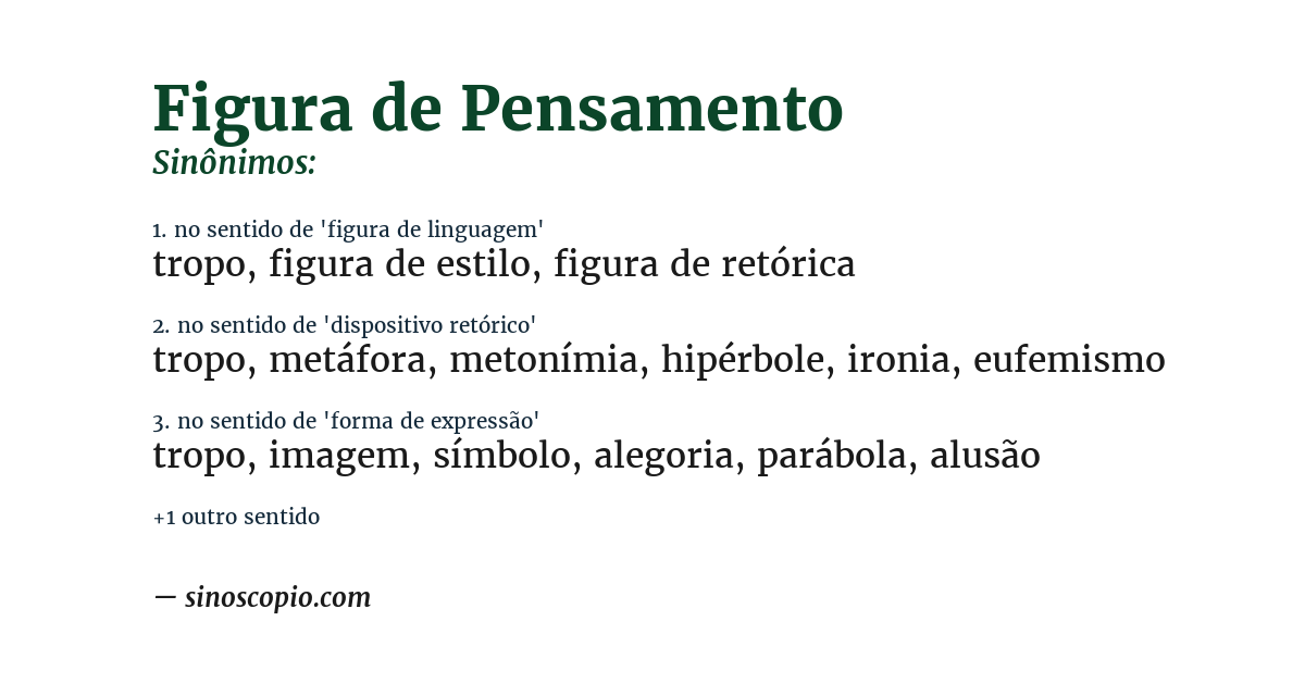 Sinônimo de figura de pensamento