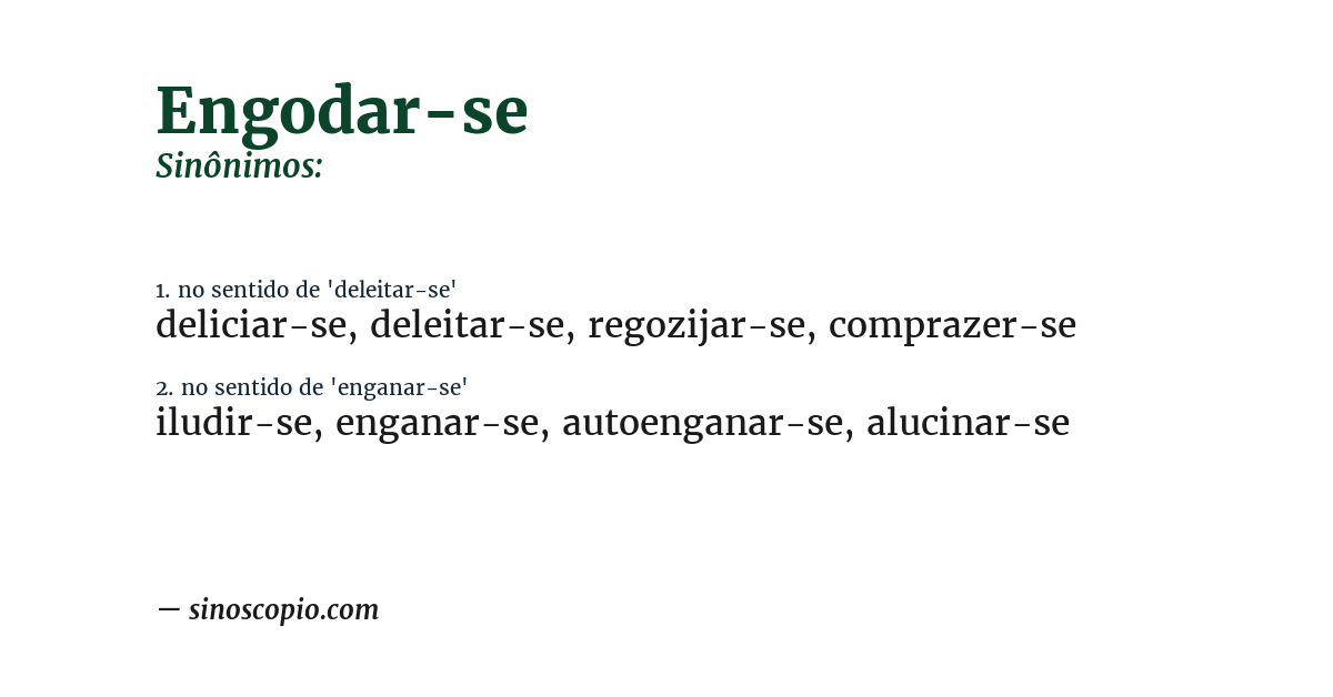 Sinônimo de engodar-se