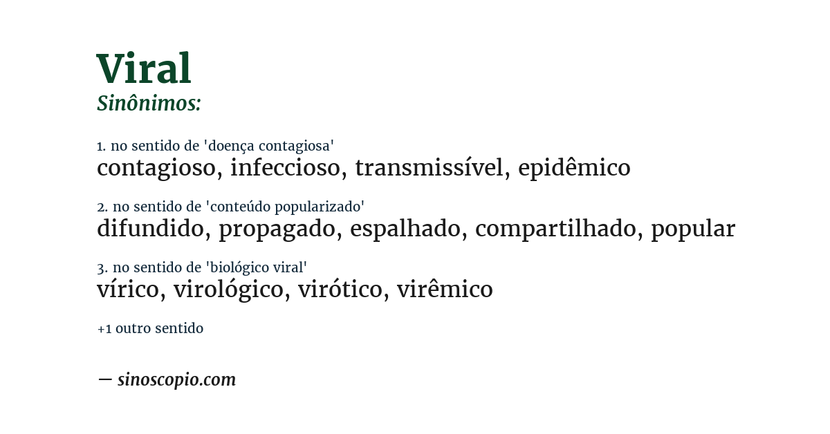 Sinônimo de viral