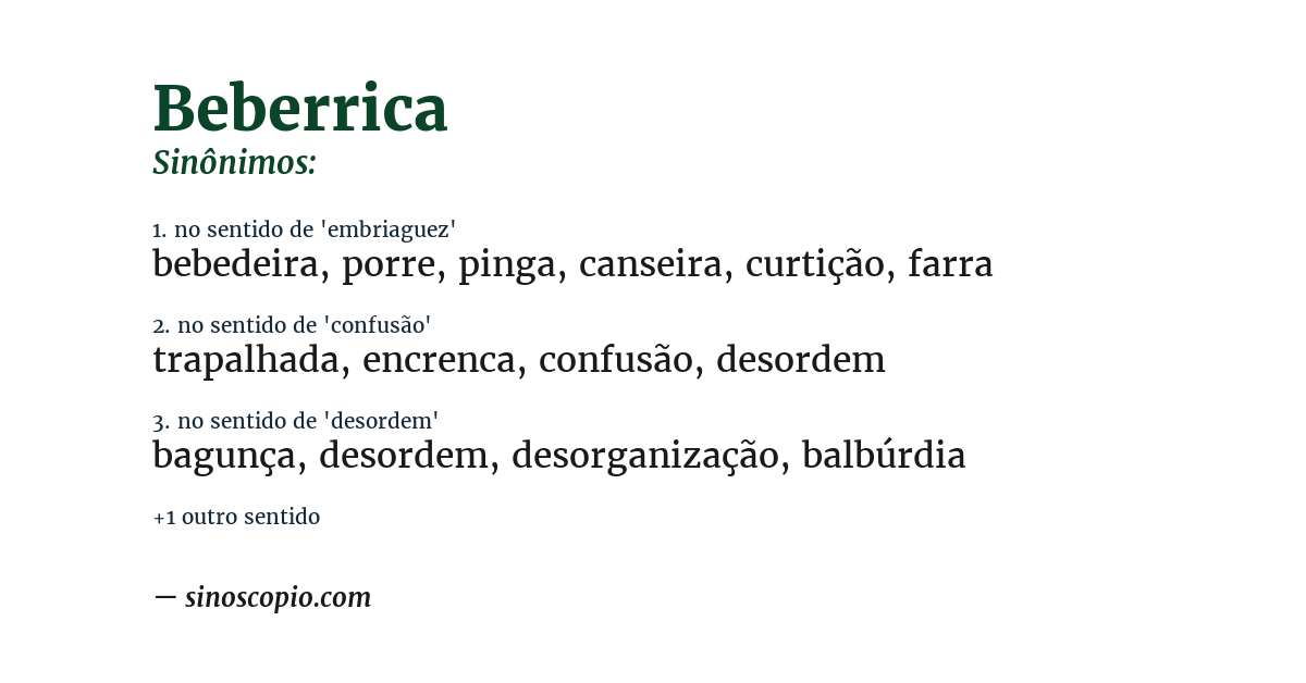 Sinônimo de beberrica