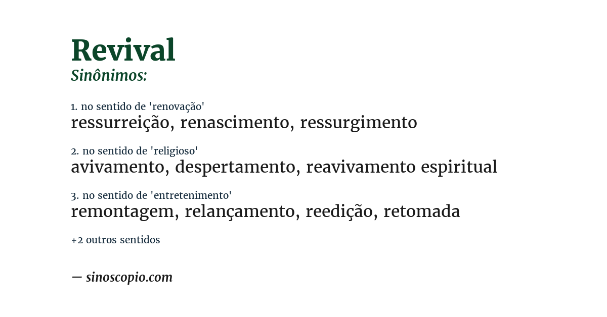 Sinônimo de revival