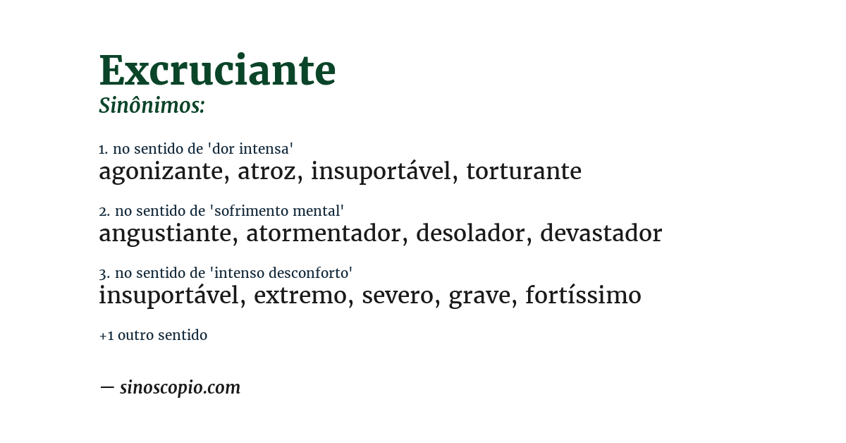 Sinônimo de excruciante