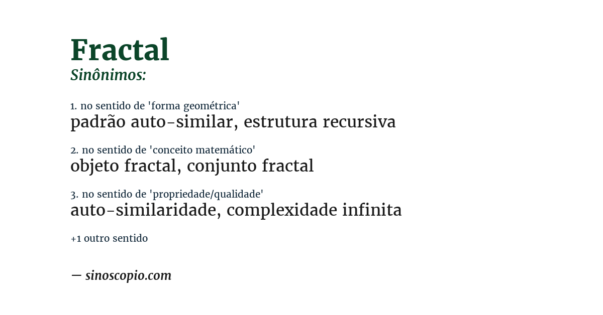 Sinônimo de fractal