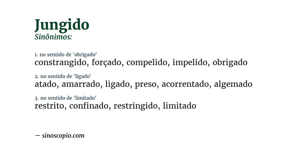 Sinônimo de jungido