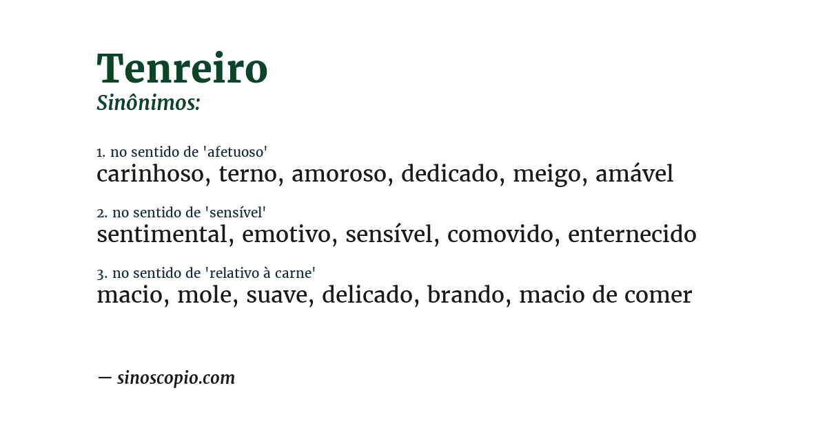 Sinônimo de tenreiro