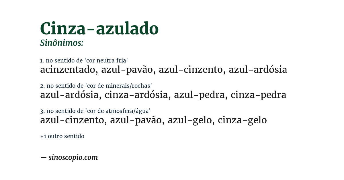 Sinônimo de cinza-azulado