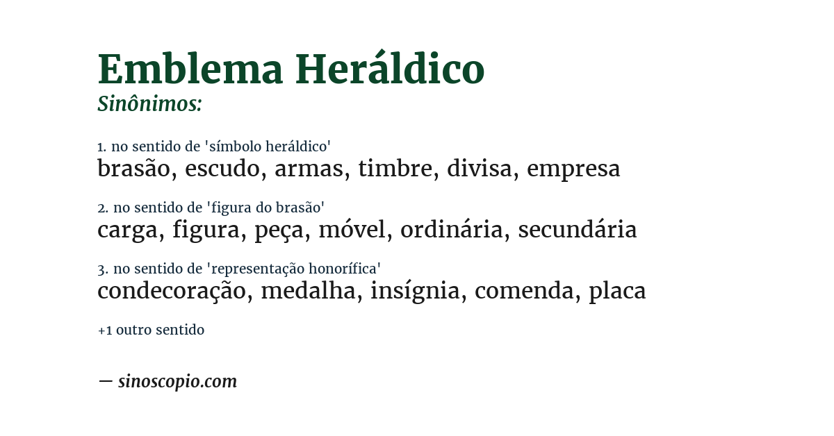 Sinônimo de emblema heráldico
