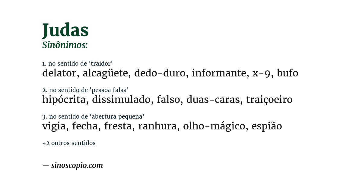 Sinônimo de judas