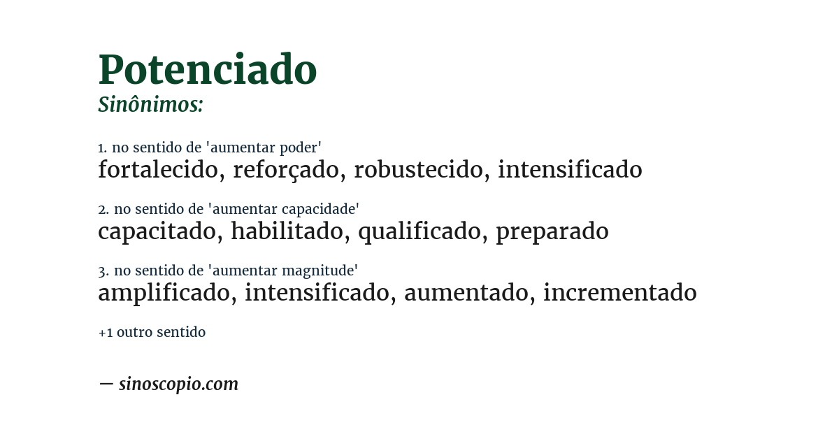 Sinônimo de potenciado
