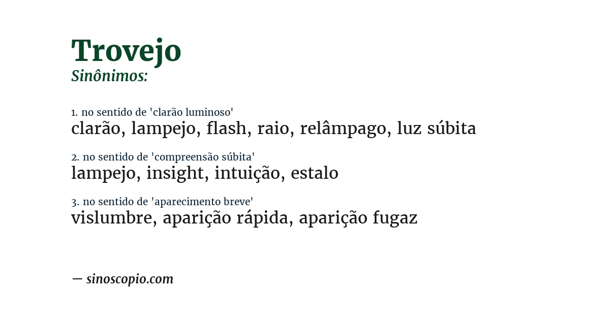 Sinônimo de trovejo