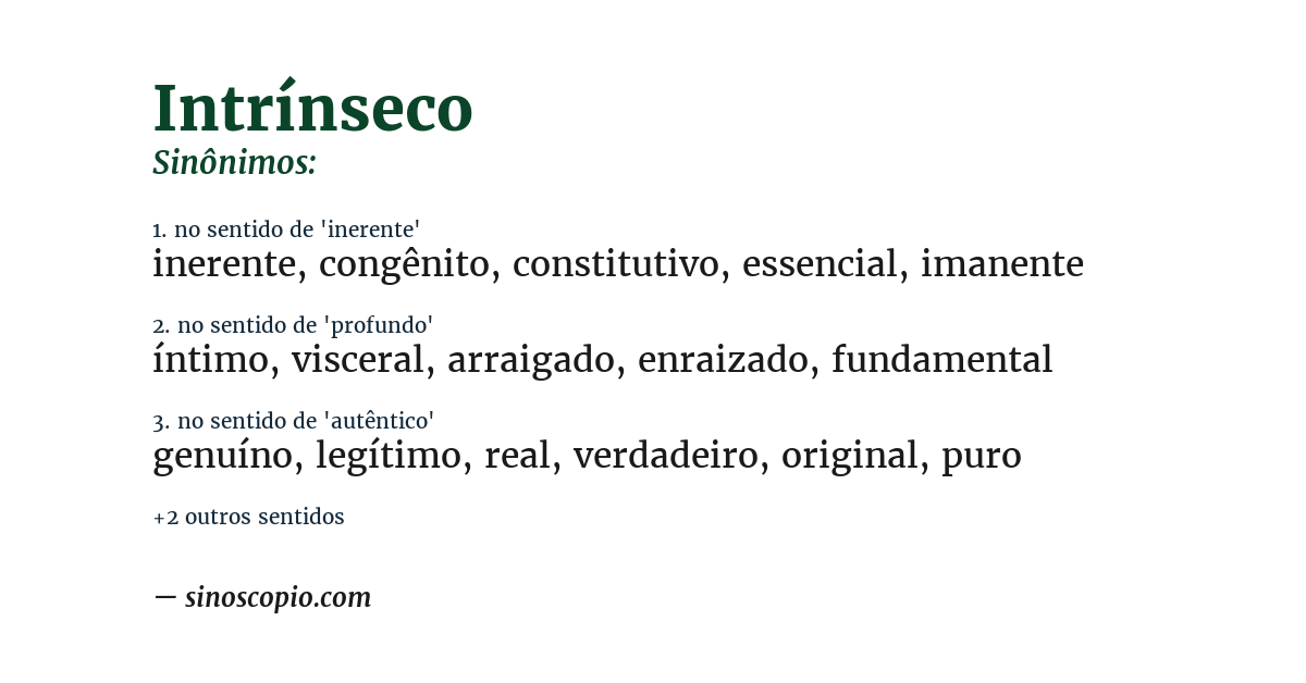 Sinônimo de intrínseco