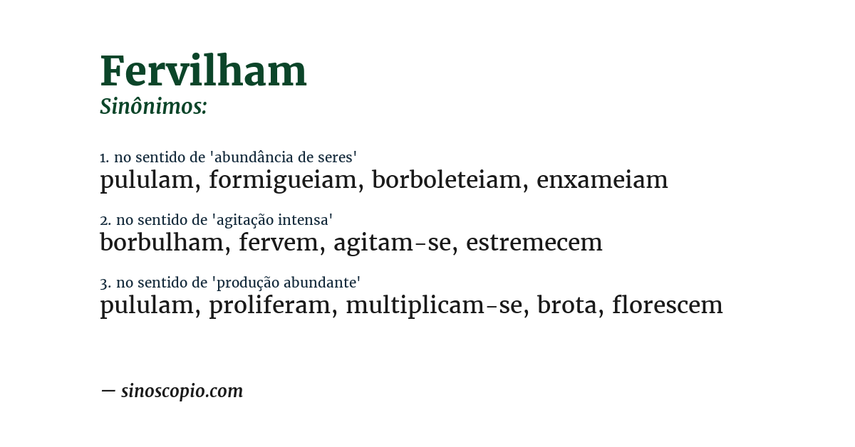 Sinônimo de fervilham