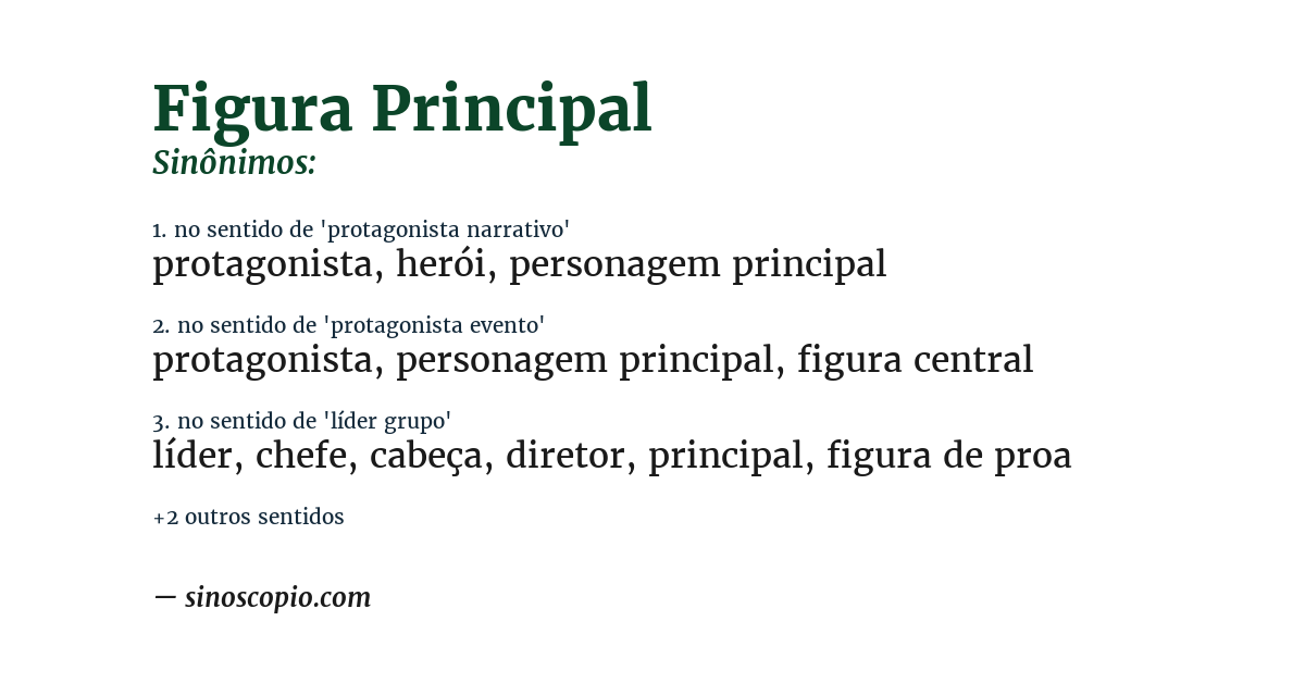 Sinônimo de figura principal
