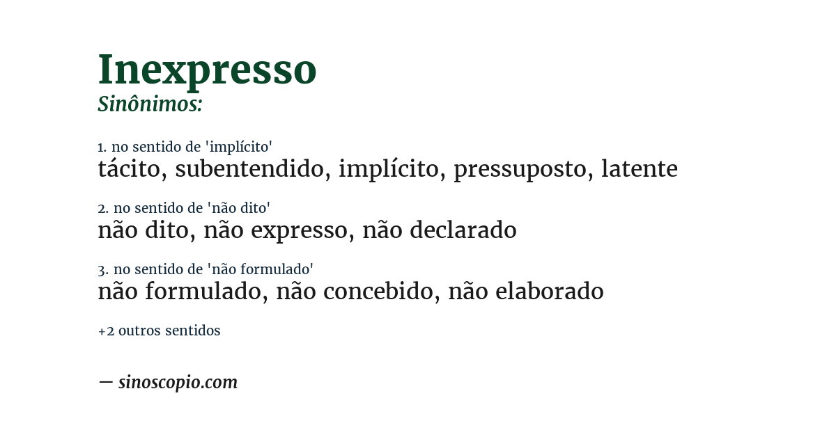 Sinônimo de inexpresso