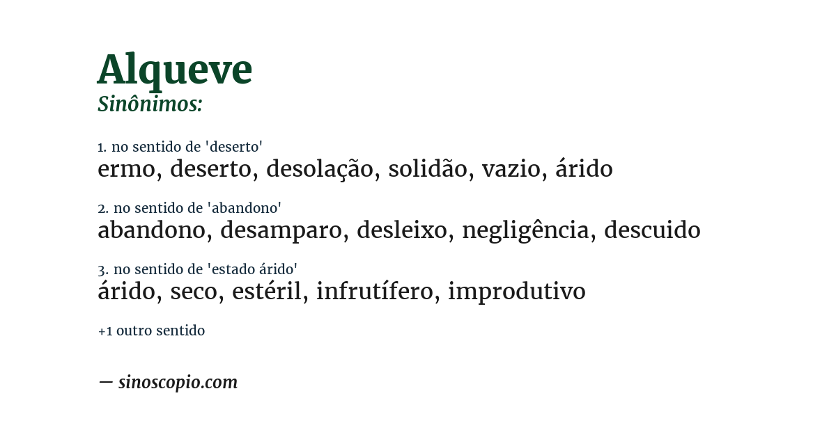Sinônimo de alqueve