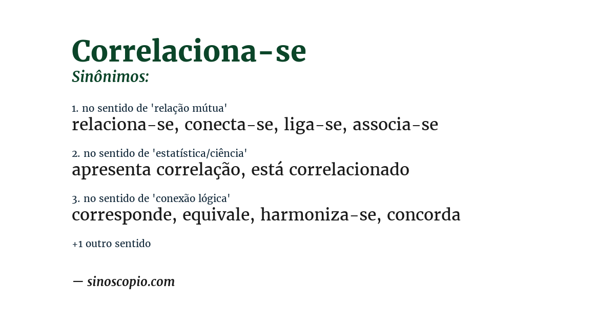 Sinônimo de correlaciona-se