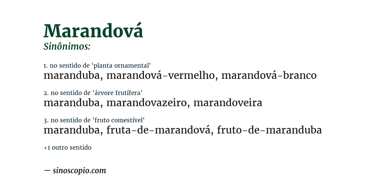 Sinônimo de marandová