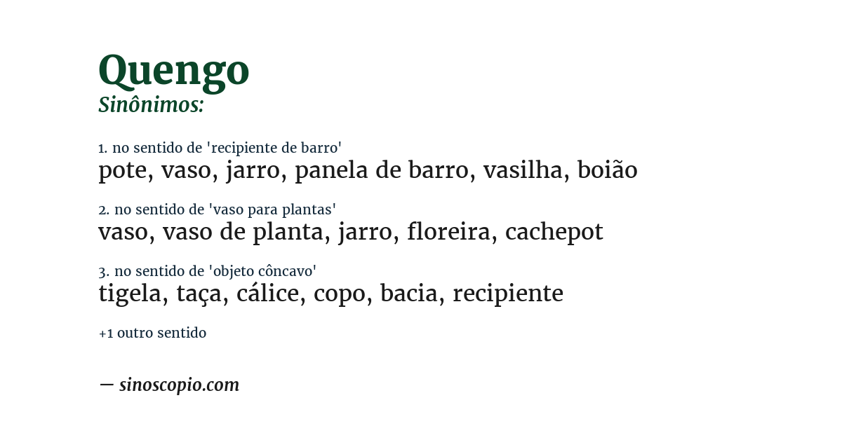 Sinônimo de quengo