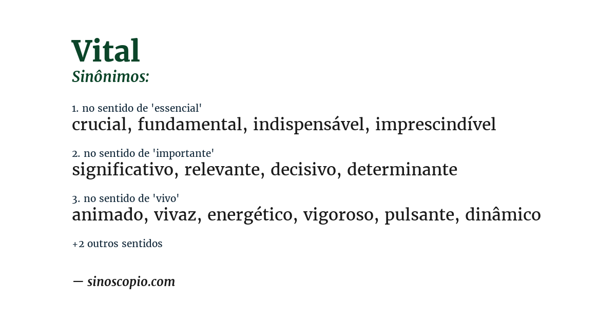 Sinônimo de vital