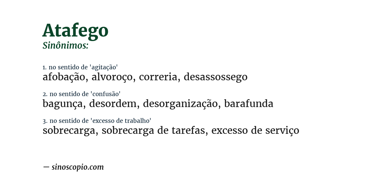 Sinônimo de atafego