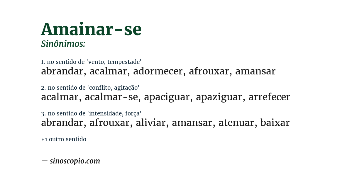 Sinônimo de amainar-se