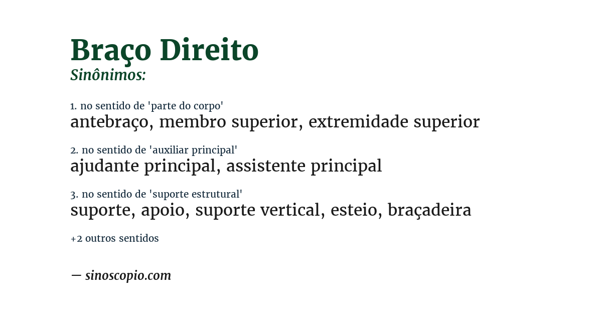 Sinônimo de braço direito