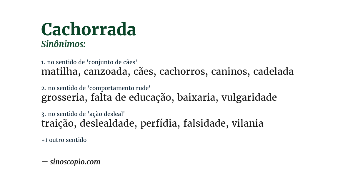 Sinônimo de cachorrada