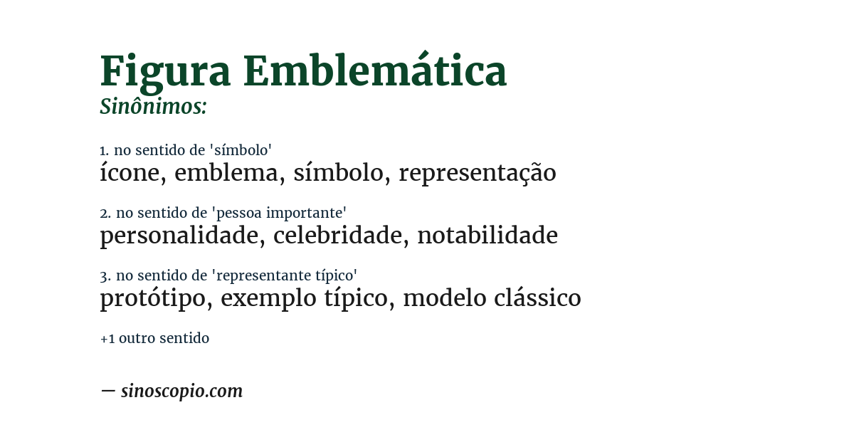 Sinônimo de figura emblemática