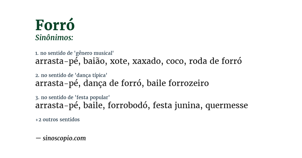 Sinônimo de forró