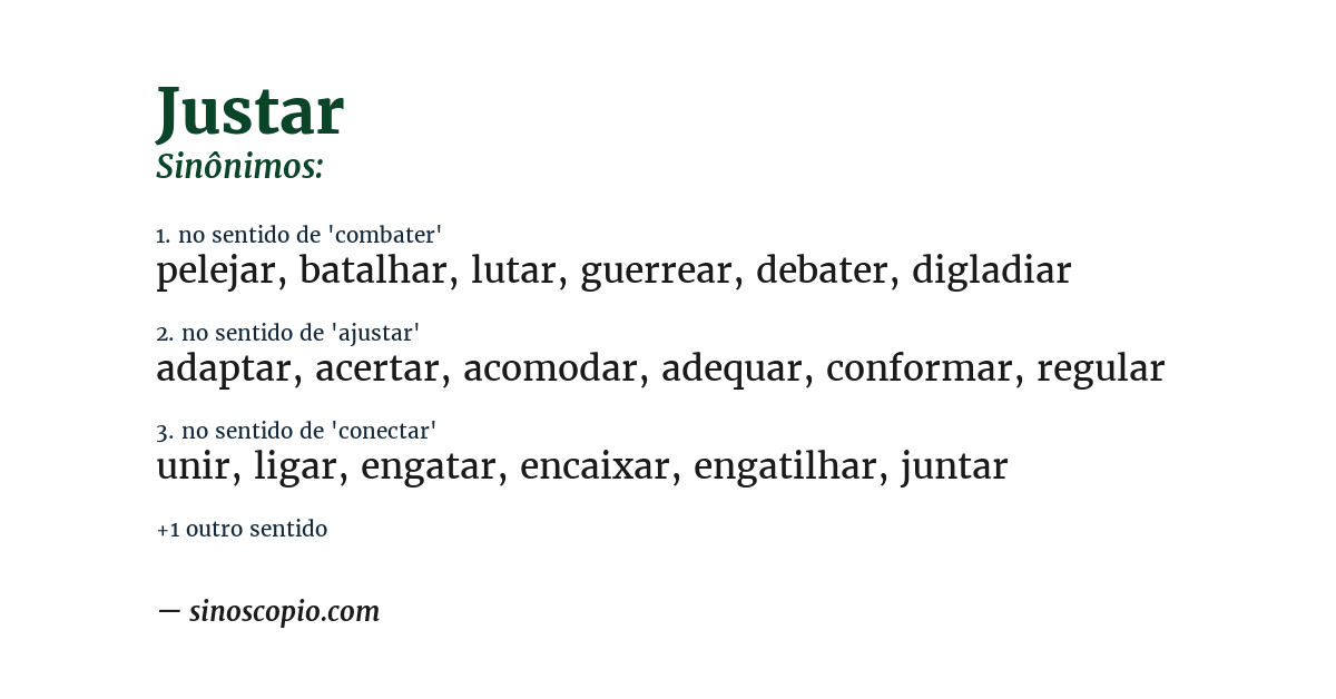 Sinônimo de justar