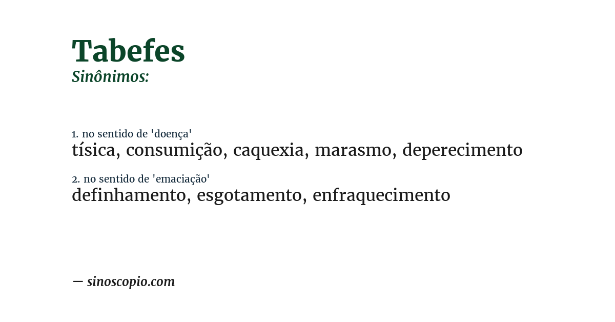 Sinônimo de tabefes