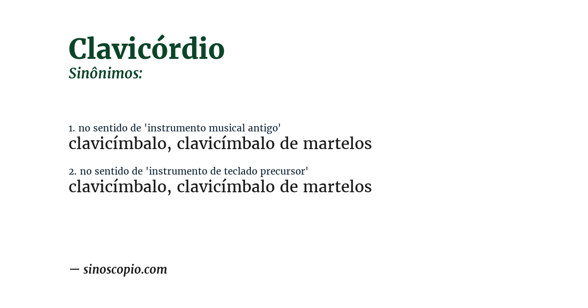 Sinônimo de clavicórdio