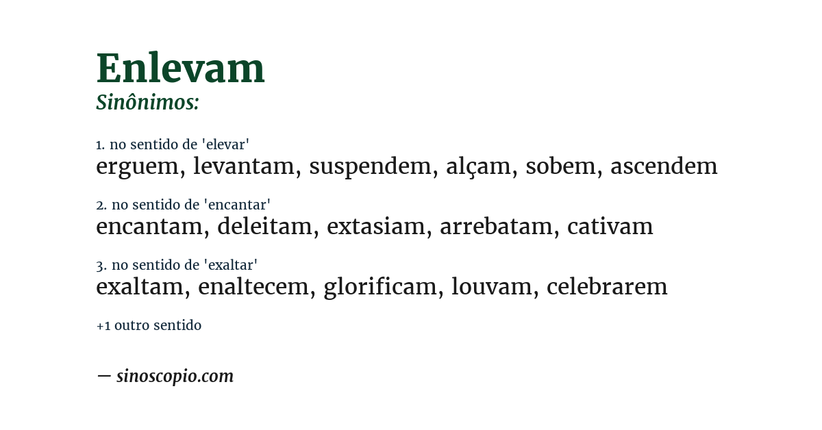 Sinônimo de enlevam